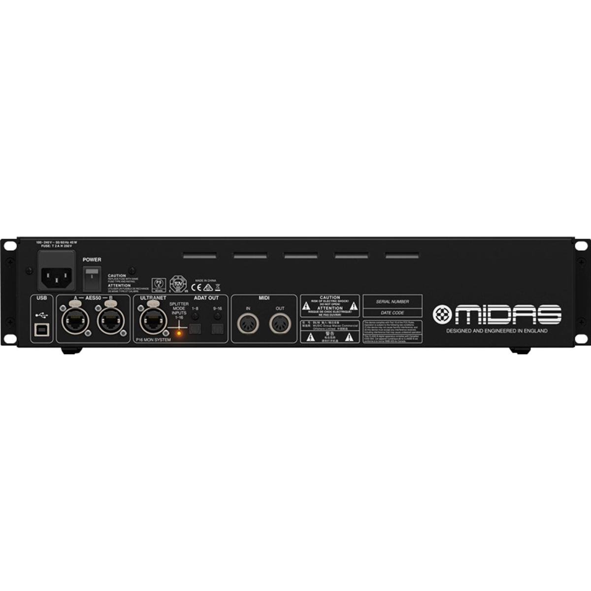 Stage Box Midas DL16 com 32in/8out Pré-Amp - Mundomax