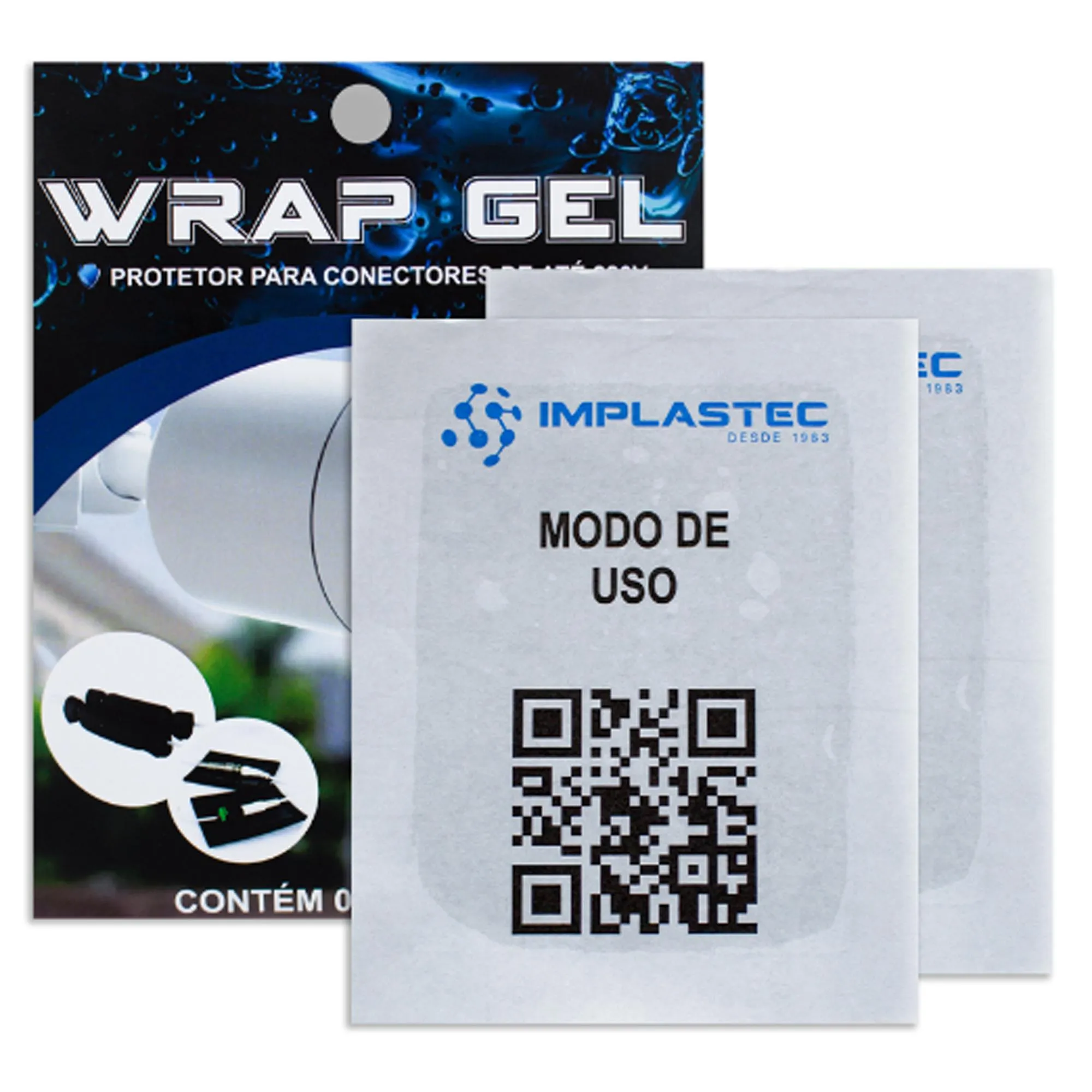 Gel Protetor Para Conectores Wrap Implastec por 20,99 à vista no boleto/pix ou parcele em até 1x sem juros. Compre na loja Mundomax!