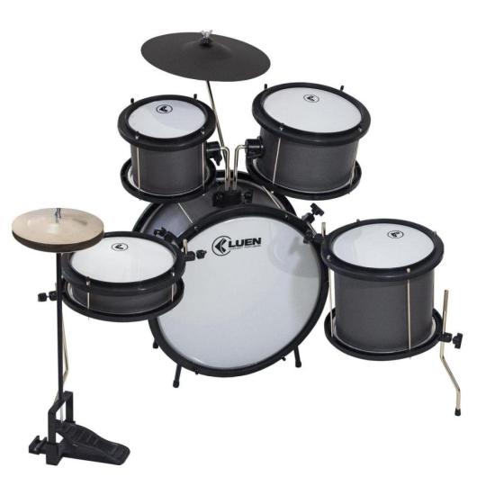Bateria Infantil Luen Star Kids Preto por 698,99 à vista no boleto/pix ou parcele em até 10x sem juros. Compre na loja Mundomax!