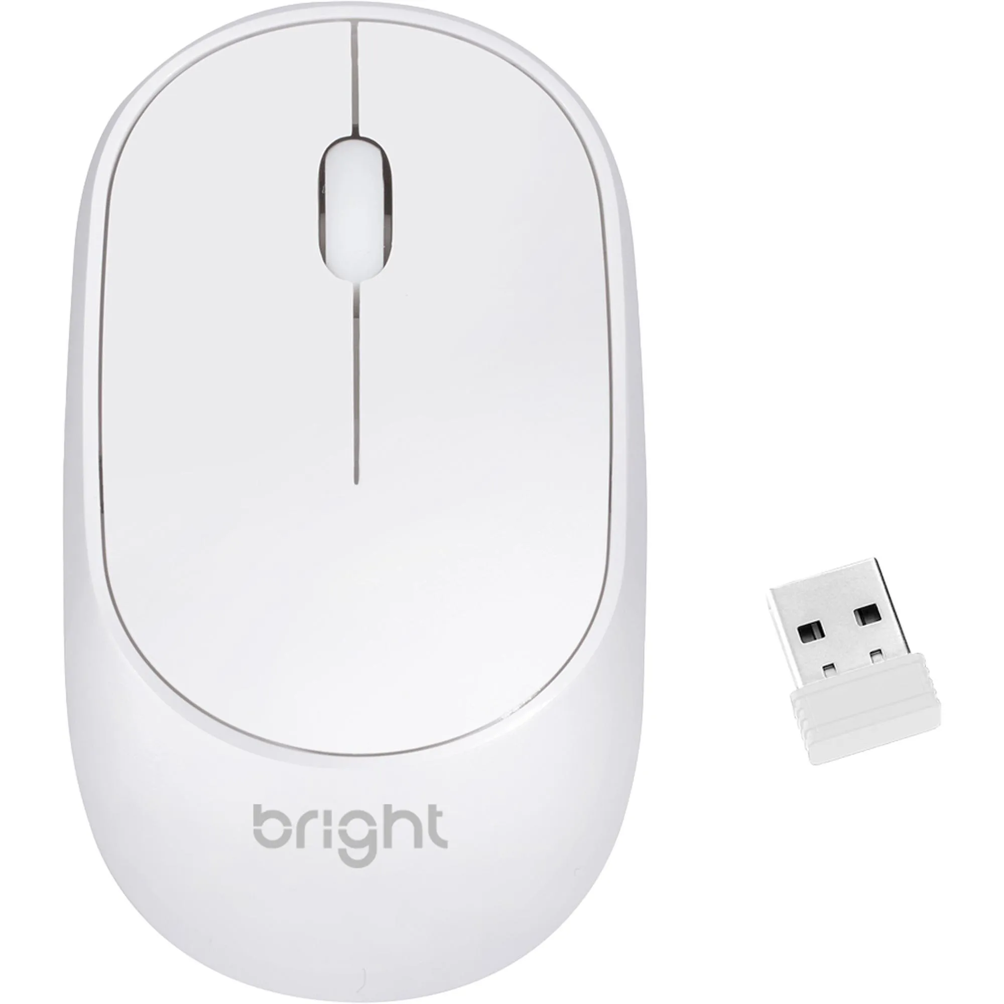 Mouse Sem Fio Bright MS001 Branco (82197)