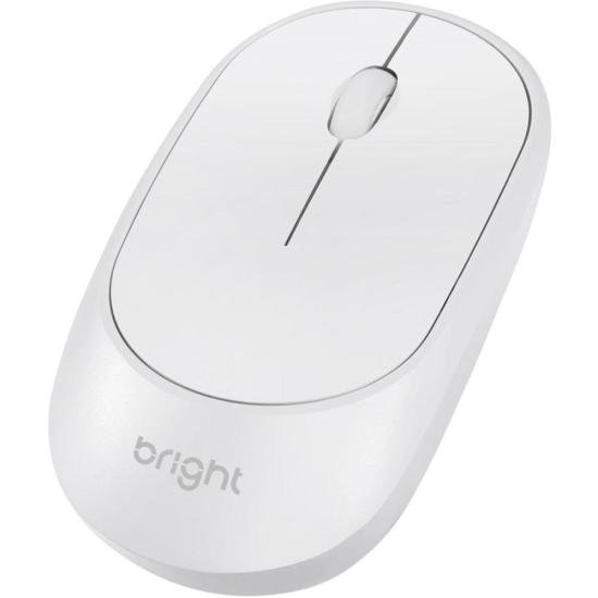 Mouse Sem Fio Bright MS001 Branco por 49,00 à vista no boleto/pix ou parcele em até 1x sem juros. Compre na loja Mundomax!