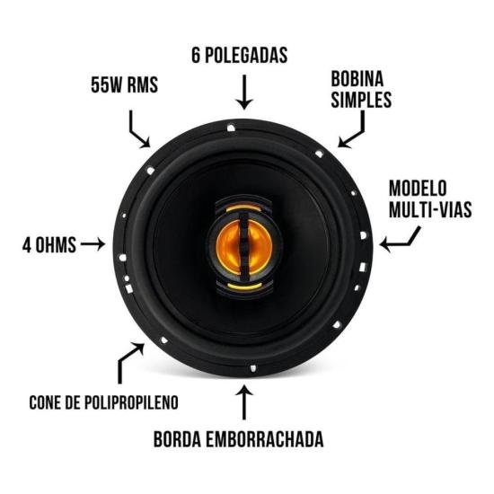 Alto-falantes Leson 5\" e 6x9” 55w (PAR) por 213,99 à vista no boleto/pix ou parcele em até 8x sem juros. Compre na loja Mundomax!