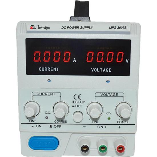 Fonte de Alimentação DC Regulada Minipa MPS-3005B por 0,00 à vista no boleto/pix ou parcele em até 1x sem juros. Compre na loja Mundomax!