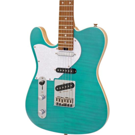 Guitarra Aria Pro II 615-MK2 LH Turqoise Blue (canhoto) por 2.580,00 à vista no boleto/pix ou parcele em até 12x sem juros. Compre na loja Mundomax!