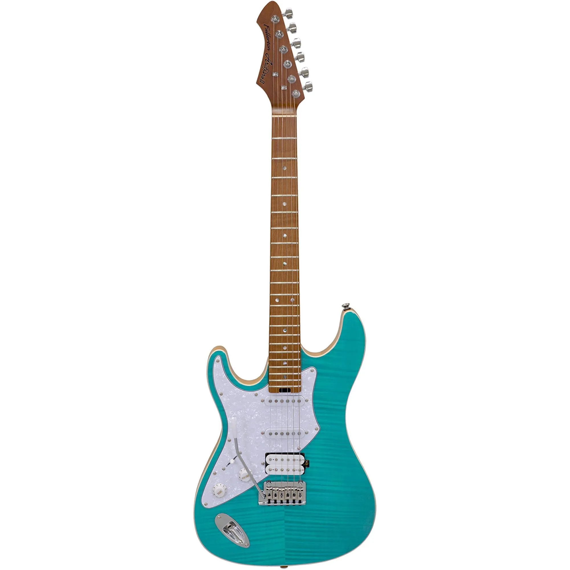 Guitarra Aria Pro II 714-MK2 LH Turqoise Blue (canhoto) por 0,00 à vista no boleto/pix ou parcele em até 1x sem juros. Compre na loja Mundomax!