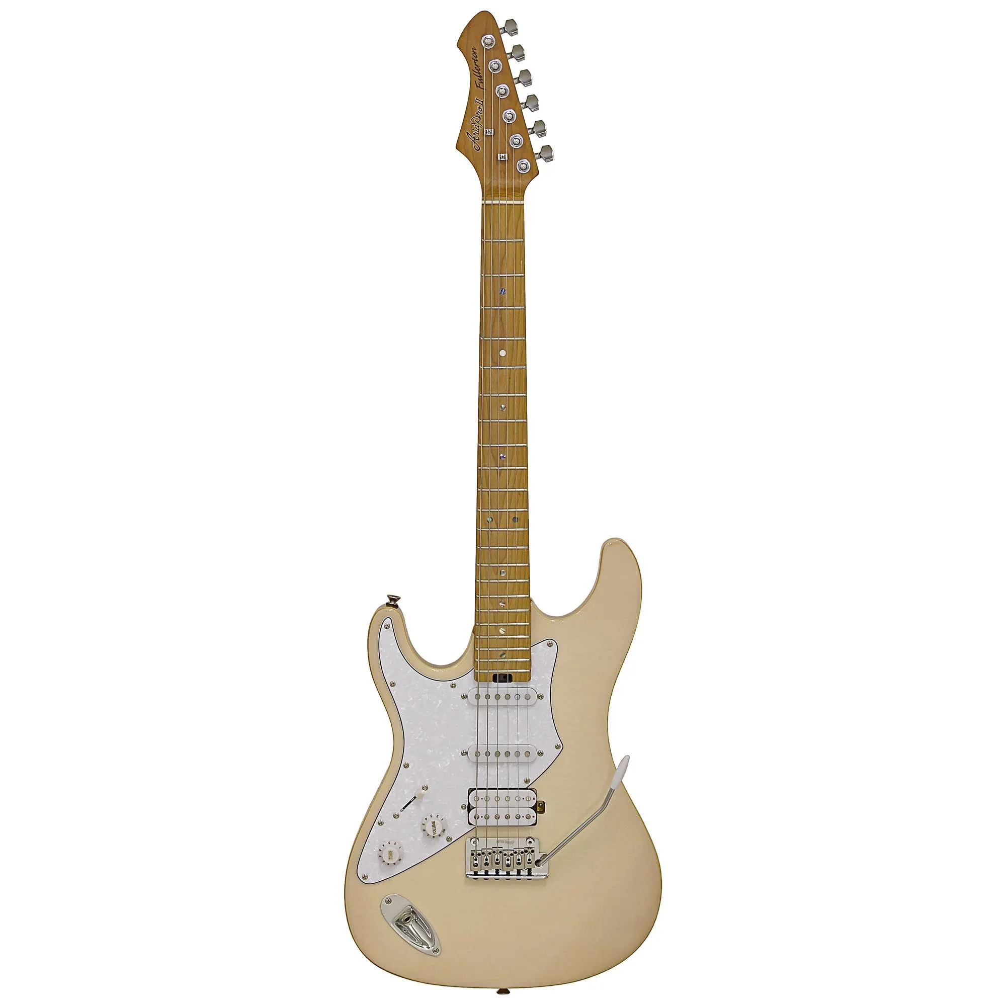 Guitarra Aria Pro II 714-JH Fullerton Marble White por 0,00 à vista no boleto/pix ou parcele em até 1x sem juros. Compre na loja Mundomax!