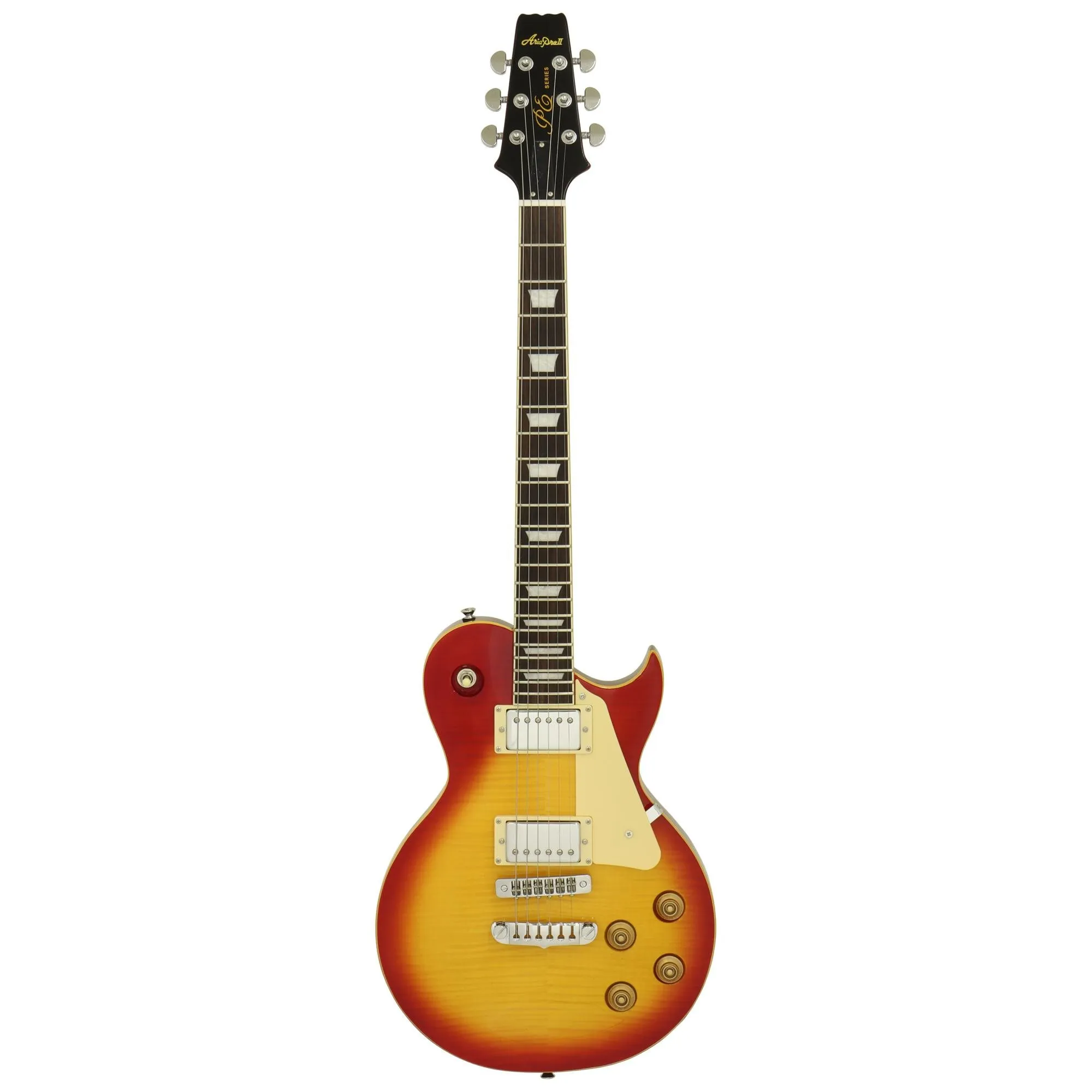 Guitarra Aria Pro II PE-590STD Aged Cherry Sunburst por 3.011,00 à vista no boleto/pix ou parcele em até 12x sem juros. Compre na loja Mundomax!