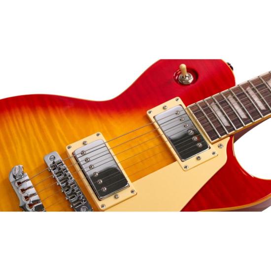 Guitarra Aria Pro II PE-590STD Aged Cherry Sunburst por 3.226,00 à vista no boleto/pix ou parcele em até 12x sem juros. Compre na loja Mundomax!