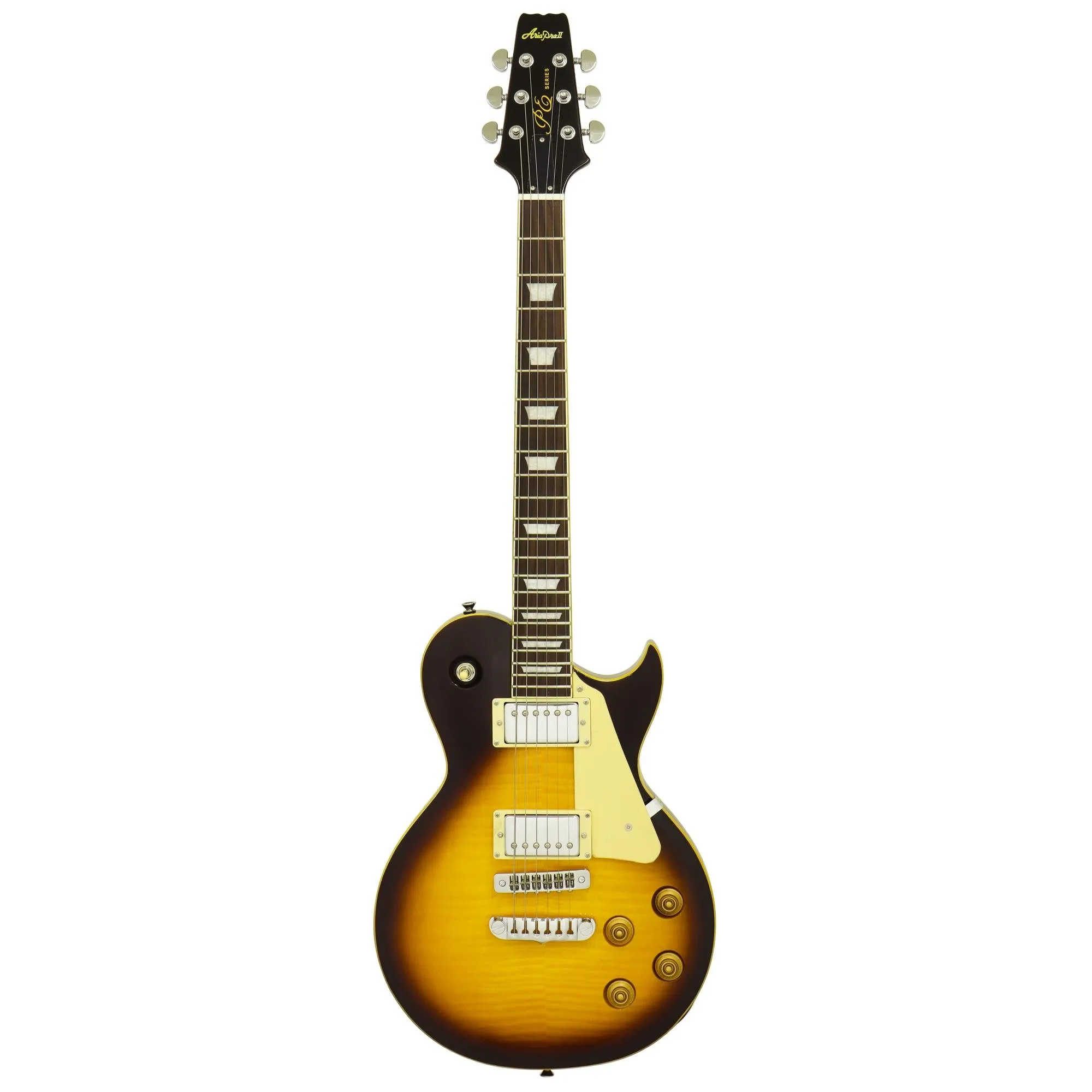 Guitarra Aria Pro II PE-590STD Aged Tobacco Sunburst por 3.011,00 à vista no boleto/pix ou parcele em até 12x sem juros. Compre na loja Mundomax!