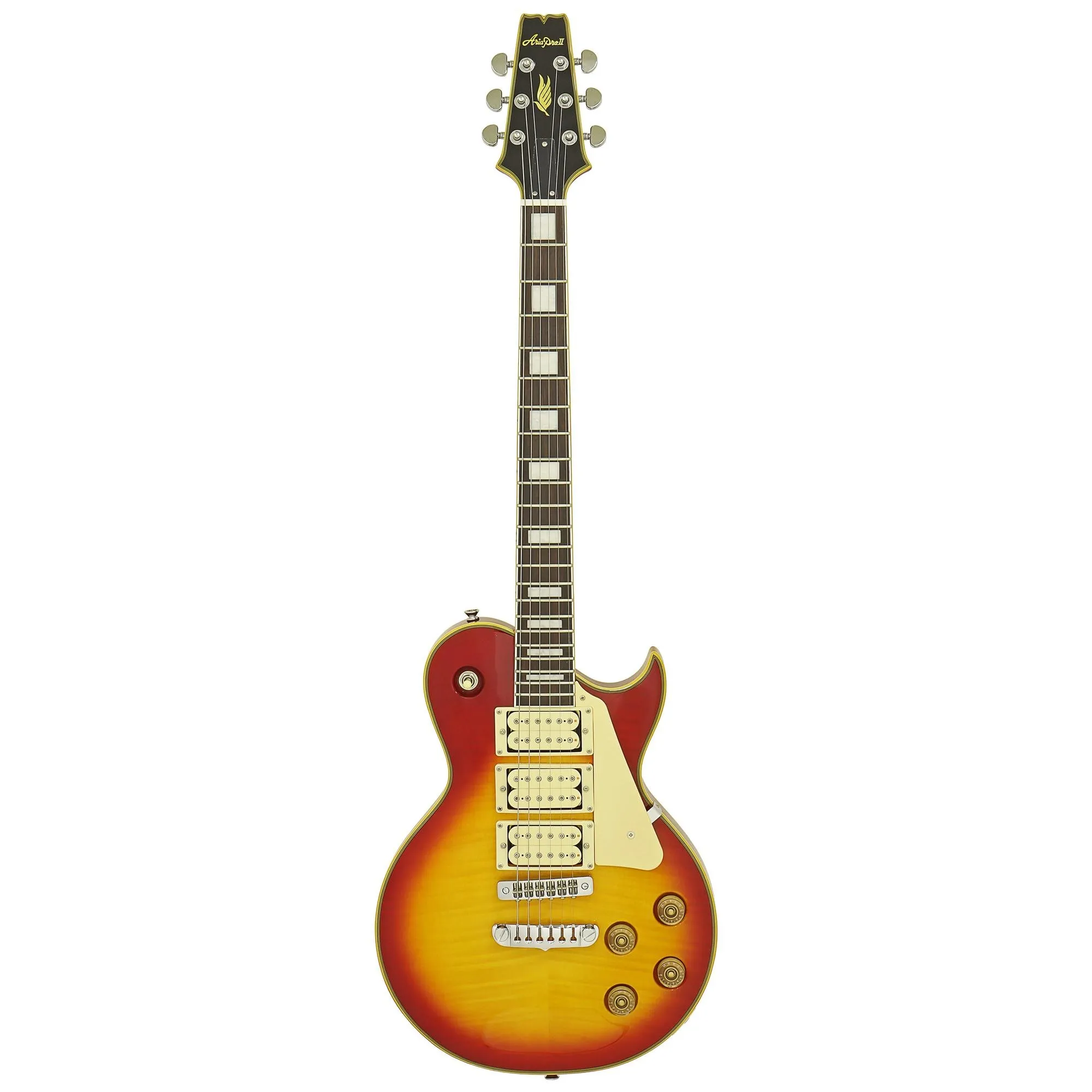 Guitarra Aria Pro II PE-590AF Aged Cherry Sunburst por 3.226,00 à vista no boleto/pix ou parcele em até 12x sem juros. Compre na loja Mundomax!