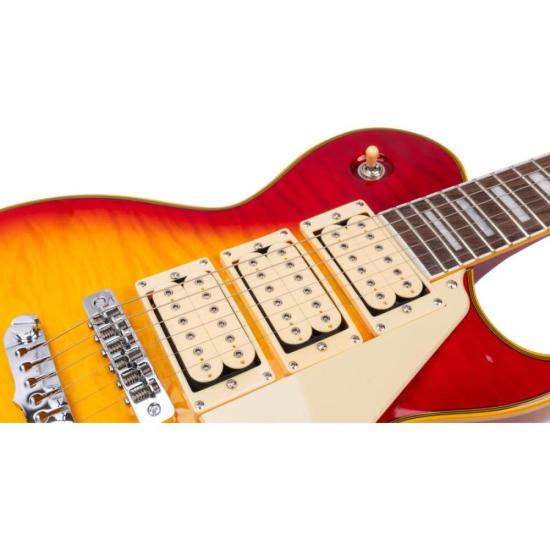 Guitarra Aria Pro II PE-590AF Aged Cherry Sunburst por 3.226,00 à vista no boleto/pix ou parcele em até 12x sem juros. Compre na loja Mundomax!