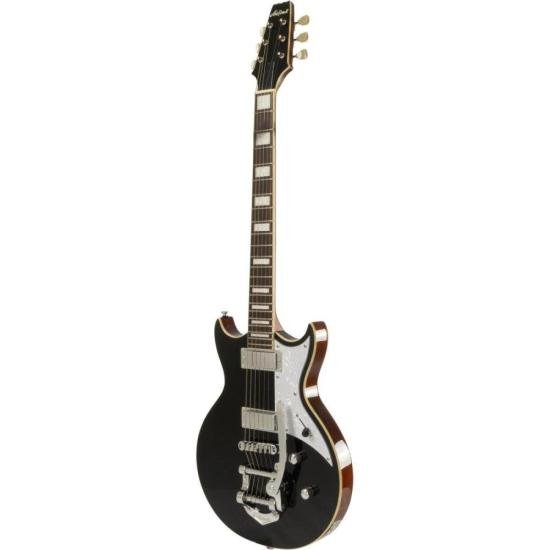 Guitarra Aria Pro II 212-MK2 Bowery Black por 4.899,00 à vista no boleto/pix ou parcele em até 12x sem juros. Compre na loja Mundomax!
