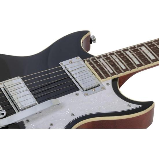 Guitarra Aria Pro II 212-MK2 Bowery Black por 4.899,00 à vista no boleto/pix ou parcele em até 12x sem juros. Compre na loja Mundomax!