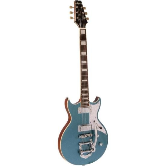 Guitarra Aria Pro II 212-MK2 Bowery Phantom Blue por 4.043,00 à vista no boleto/pix ou parcele em até 12x sem juros. Compre na loja Mundomax!