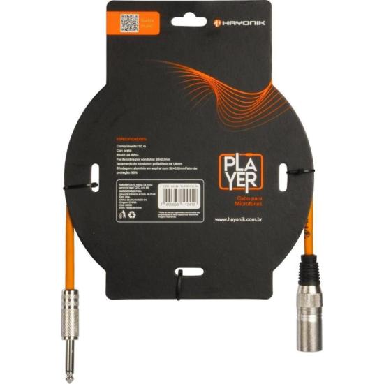 Cabo Para Microfone Hayonik Player XLR Macho x P10 Macho 1m Preto por 36,00 à vista no boleto/pix ou parcele em até 1x sem juros. Compre na loja Mundomax!