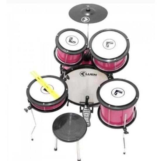 Bateria Infantil Luen Star Kids Rosa por 698,99 à vista no boleto/pix ou parcele em até 10x sem juros. Compre na loja Mundomax!