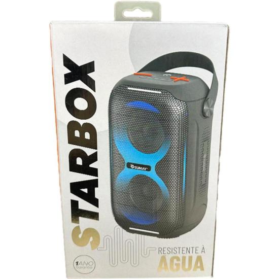Caixa de Som Sumay Starbox 30w Preta por 411,00 à vista no boleto/pix ou parcele em até 10x sem juros. Compre na loja Mundomax!
