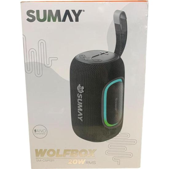 Caixa de Som Sumay Wolfbox 20w Preta por 379,99 à vista no boleto/pix ou parcele em até 10x sem juros. Compre na loja Mundomax!