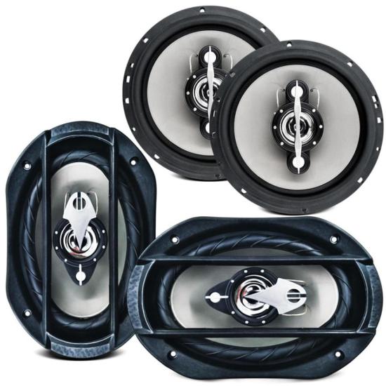 Kit Com 2 Alto-falantes 6x9” e 6” Quadriaxial Leson LS6 140w (82404)