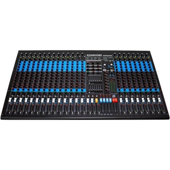 Mesa de Som Soundvoice MP-246 24 Canais por 5.499,00 à vista no boleto/pix ou parcele em até 12x sem juros. Compre na loja Mundomax!