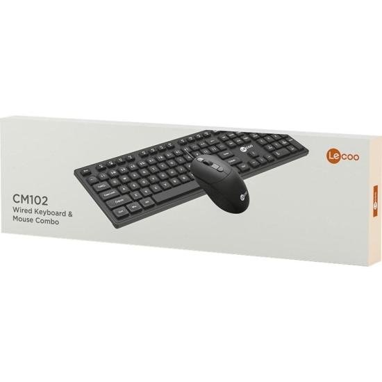 Kit Teclado e Mouse Lecoo CM102 USB Preto por 89,99 à vista no boleto/pix ou parcele em até 3x sem juros. Compre na loja Mundomax!