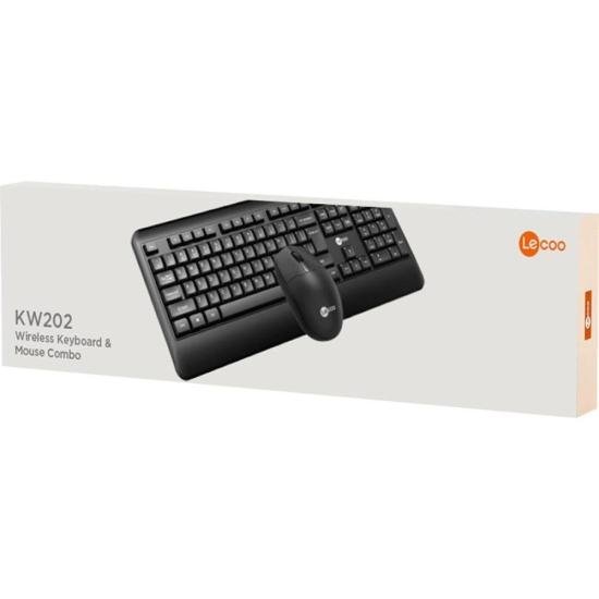 Kit Teclado e Mouse Lecoo KW202 Sem Fio Preto por 147,00 à vista no boleto/pix ou parcele em até 5x sem juros. Compre na loja Mundomax!