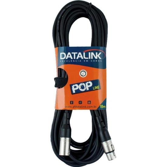 Cabo XLR Macho x XLR Fêmea 10m Pop Line Datalink (82445)