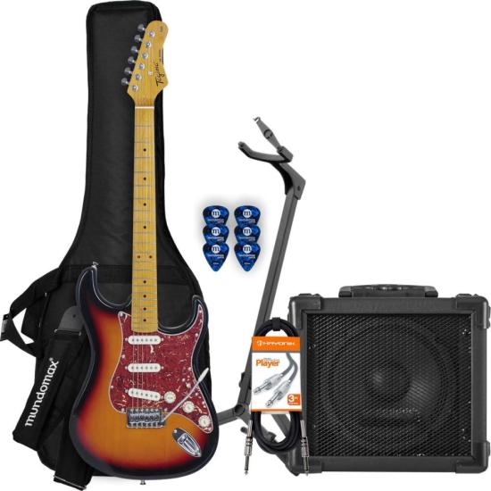 Kit Guitarra Tagima TG-530 Woodstock Sunburst + Cubo + Acessórios (82493)