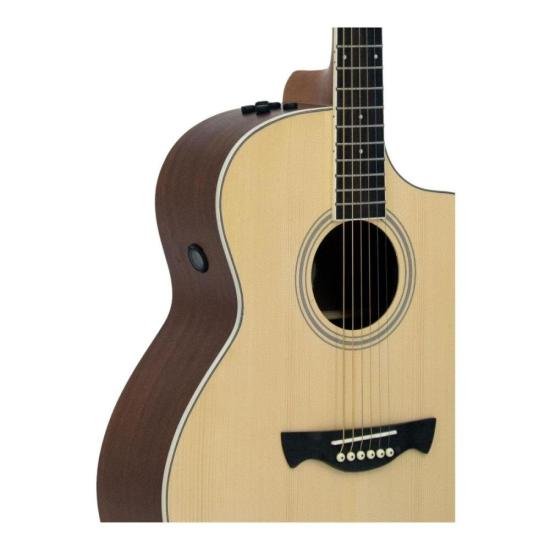 Violão Tagima Hampton Eletroacústico Folk Aço Natural por 1.659,99 à vista no boleto/pix ou parcele em até 12x sem juros. Compre na loja Mundomax!