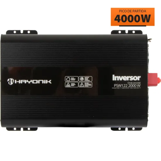 Inversor Automotivo HAYONIK PSW122 Onda Senoidal 2000W 12Vdc/220V (82715)