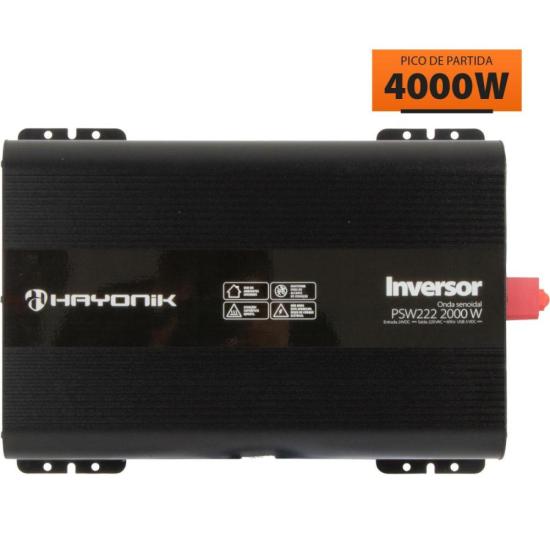 Inversor Automotivo HAYONIK PSW222 Onda Senoidal 2000W 24Vdc/220V por 2.150,00 à vista no boleto/pix ou parcele em até 12x sem juros. Compre na loja Mundomax!