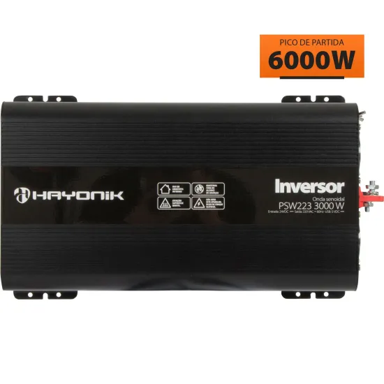 Inversor Automotivo HAYONIK PSW223 Onda Senoidal  3000W 24Vdc/220V (82719)