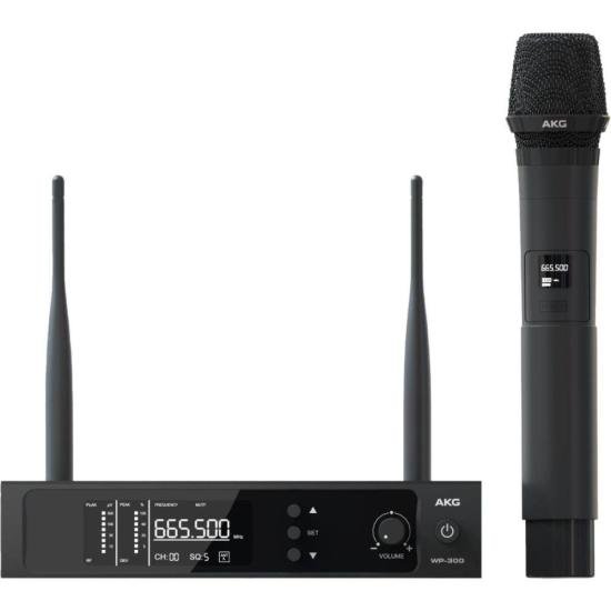 Microfone AKG WP 300 UHF Vocal Sem Fio Preto (82728)