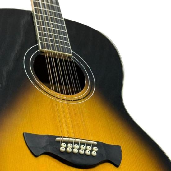 Violão Tagima Azteca XII Eletroacústico 12 Cordas Aço Vintage Sunburs por 1.149,00 à vista no boleto/pix ou parcele em até 12x sem juros. Compre na loja Mundomax!
