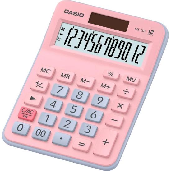Calculadora de Mesa Casio MX-12B-PKLB 12 Dígitos Rosa/Azul Claro por 67,00 à vista no boleto/pix ou parcele em até 2x sem juros. Compre na loja Mundomax!
