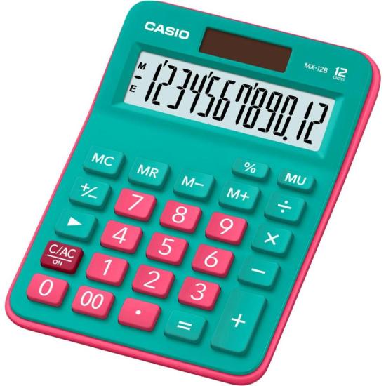 Calculadora de Mesa Casio MX-12B-GNRD 12 Dígitos Rosa/Verde Claro por 67,00 à vista no boleto/pix ou parcele em até 2x sem juros. Compre na loja Mundomax!