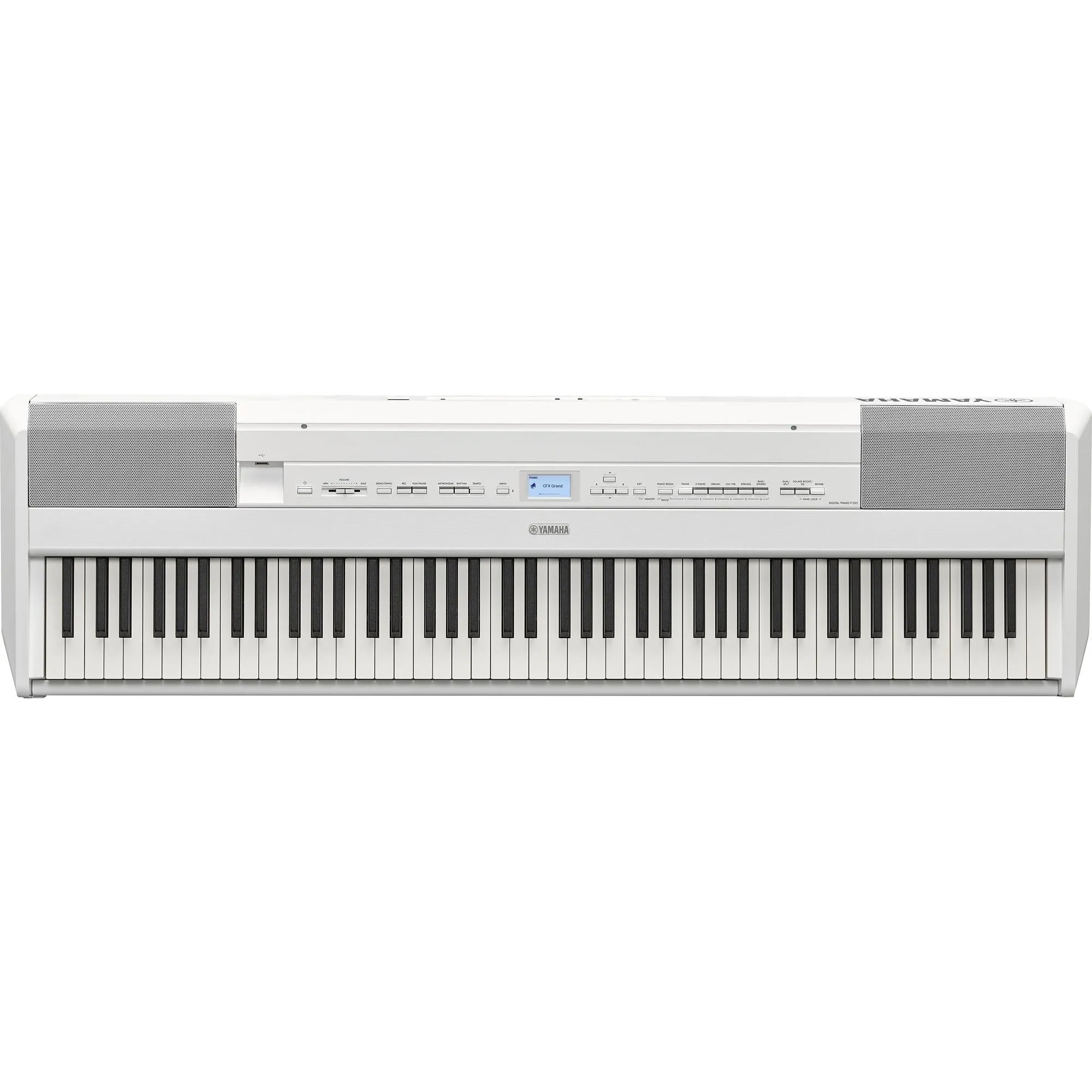 Piano Yamaha P-525 Digital Branco por 0,00 à vista no boleto/pix ou parcele em até 1x sem juros. Compre na loja Mundomax!