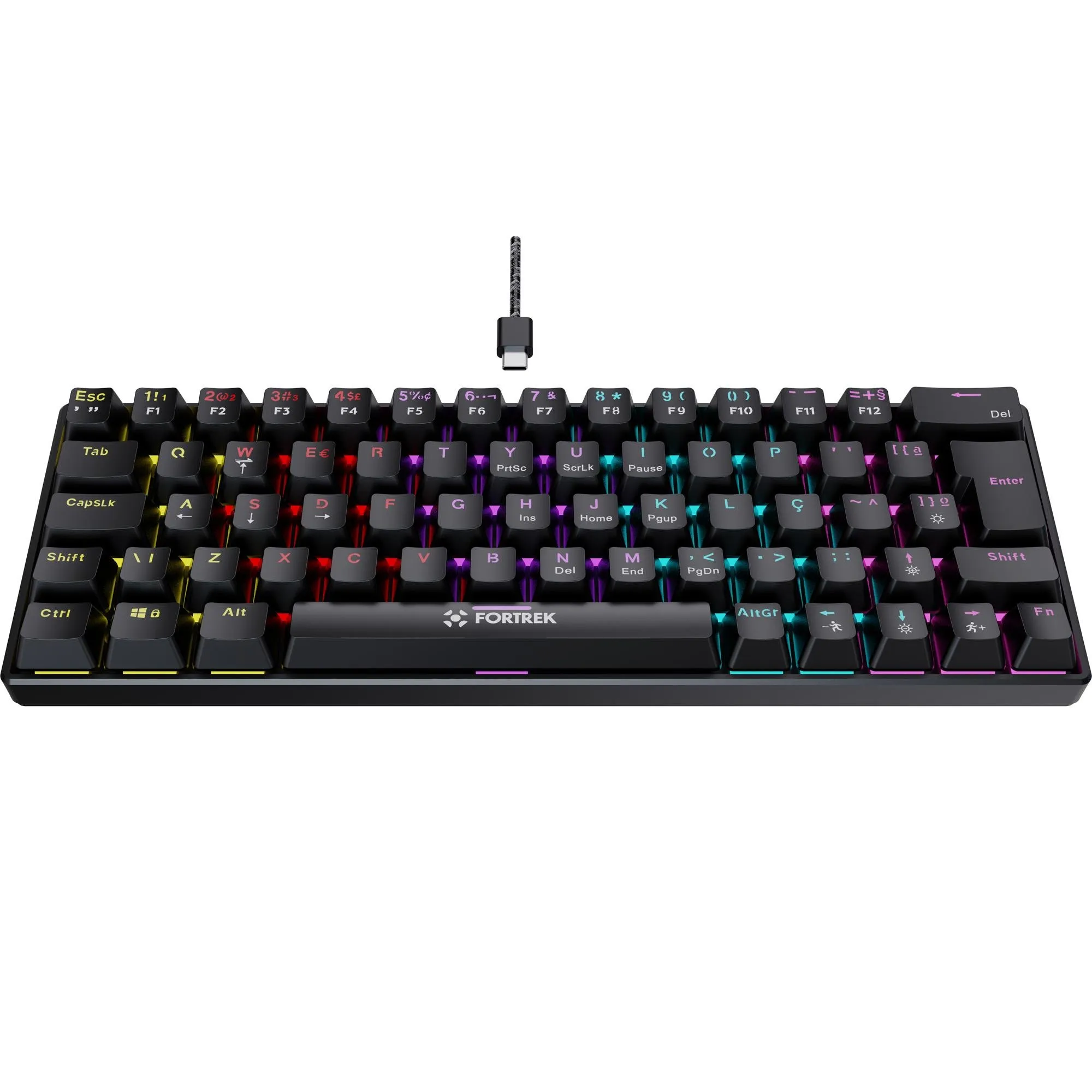 Teclado Gamer Mecânico Fortrek Gravity 65 Compact Preto por 0,00 à vista no boleto/pix ou parcele em até 1x sem juros. Compre na loja Fortrek!