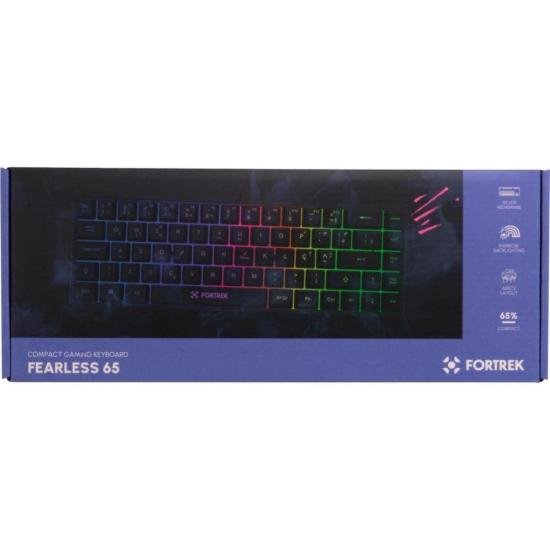 Teclado Gamer Fortrek Fearless 65 Compact Preto por 81,61 à vista no boleto/pix ou parcele em até 3x sem juros. Compre na loja Fortrek!