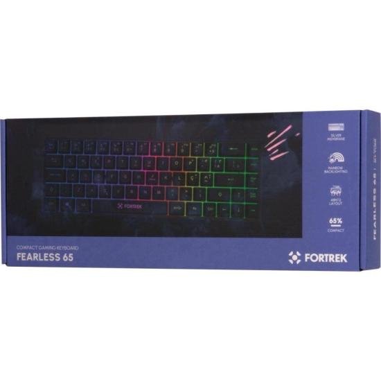 Teclado Gamer Fortrek Fearless 65 Compact Preto por 81,61 à vista no boleto/pix ou parcele em até 3x sem juros. Compre na loja Fortrek!