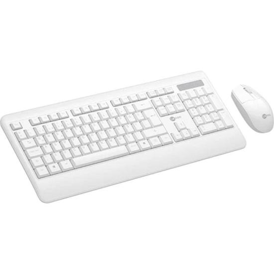 Kit Teclado e Mouse Sem Fio Lecoo KW202 Branco por 150,00 à vista no boleto/pix ou parcele em até 6x sem juros. Compre na loja Mundomax!