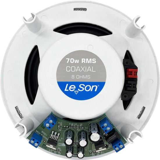 Kit Arandela 6\" Leson 2LSREDBR 70W RMS Redonda Branca por 480,00 à vista no boleto/pix ou parcele em até 10x sem juros. Compre na loja Mundomax!