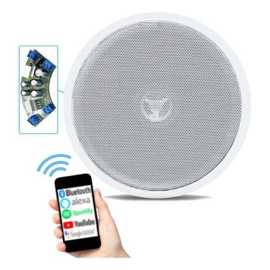 Kit Arandela 6\" Leson 2LSREDBR 70W RMS Redonda Branca por 480,00 à vista no boleto/pix ou parcele em até 10x sem juros. Compre na loja Mundomax!