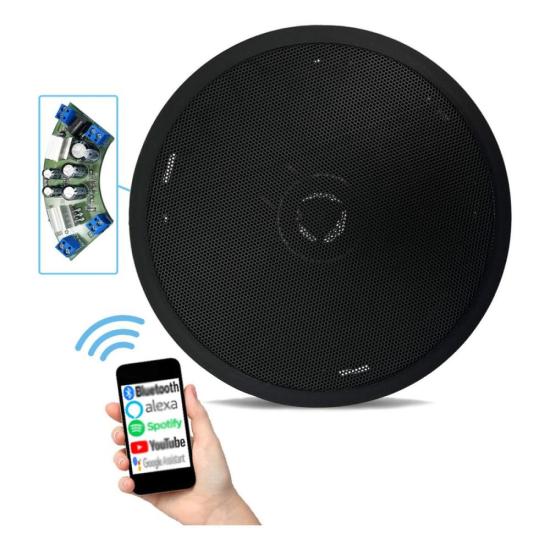 Kit Arandela 6\" Leson 2LSREDPT 70W RMS Redonda Preta por 489,99 à vista no boleto/pix ou parcele em até 10x sem juros. Compre na loja Mundomax!