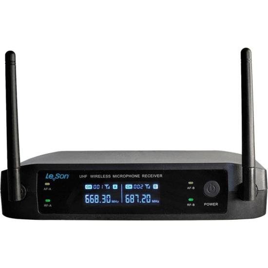 Sistema de Microfone Sem Fio Duplo Lapela Bodypack Leson LS902 Preto por 0,00 à vista no boleto/pix ou parcele em até 1x sem juros. Compre na loja Mundomax!