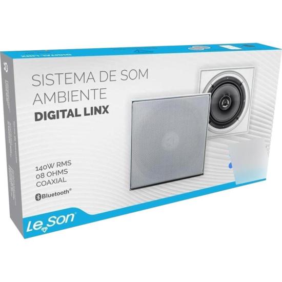 Kit Arandela 6\" Leson 2LSQUADPT 70W RMS Quadrada Preta por 489,99 à vista no boleto/pix ou parcele em até 10x sem juros. Compre na loja Mundomax!