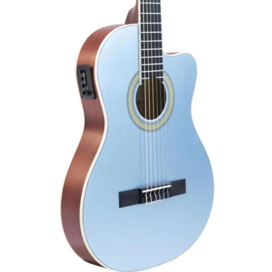 Violão Tagima Cartagena Eletroacústico Nylon Lake Placid Blue Satin por 999,00 à vista no boleto/pix ou parcele em até 10x sem juros. Compre na loja Mundomax!