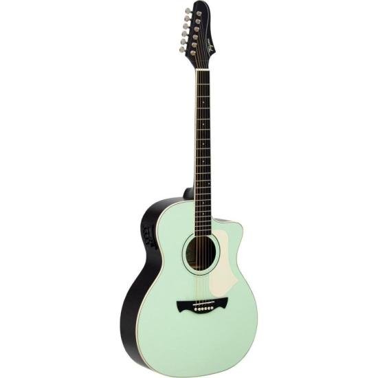Violão Tagima Rio Negro Eletroacústico Aço Surf Green Satin por 949,99 à vista no boleto/pix ou parcele em até 10x sem juros. Compre na loja Mundomax!