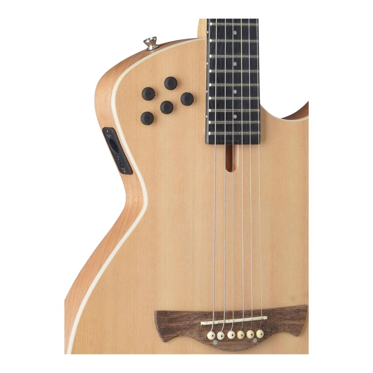Violão Tagima Modena Steel Elétrico Aço Maciço Natural Satin