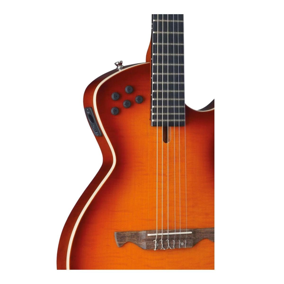 Violão Tagima Modena Steel Elétrico Nylon Maciço Cherry Burst